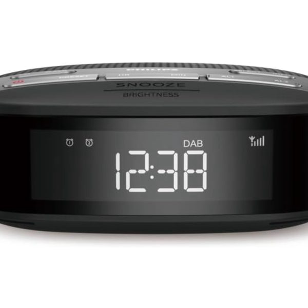 Philips TAR3505/12 budilnik s FM i DAB+ radio, dvostruki alarm, crna boja
