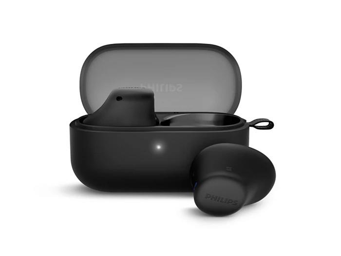 Philips TAT2149BK/00 crne in-ear Bluetooth slušalice sa kutijom za punjenje na privjesku
