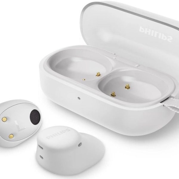 Philips TAT2149WT/00 bijele in-ear Bluetooth slušalice sa kutijom za punjenje na privjesku za ključeve