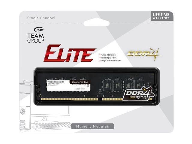 Team Elite 16GB 3200MHz DDR4 CL22, (PC4 25600),