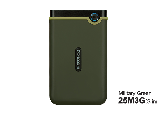 Transcend HDD 2TB StoreJet M3 Portable USB 3.1 anti-shock Military Green