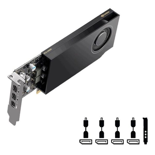 PNY VGA NVIDIA RTX A400 4GB4GB GDDR6 64bit,4xmDP with DP adapters