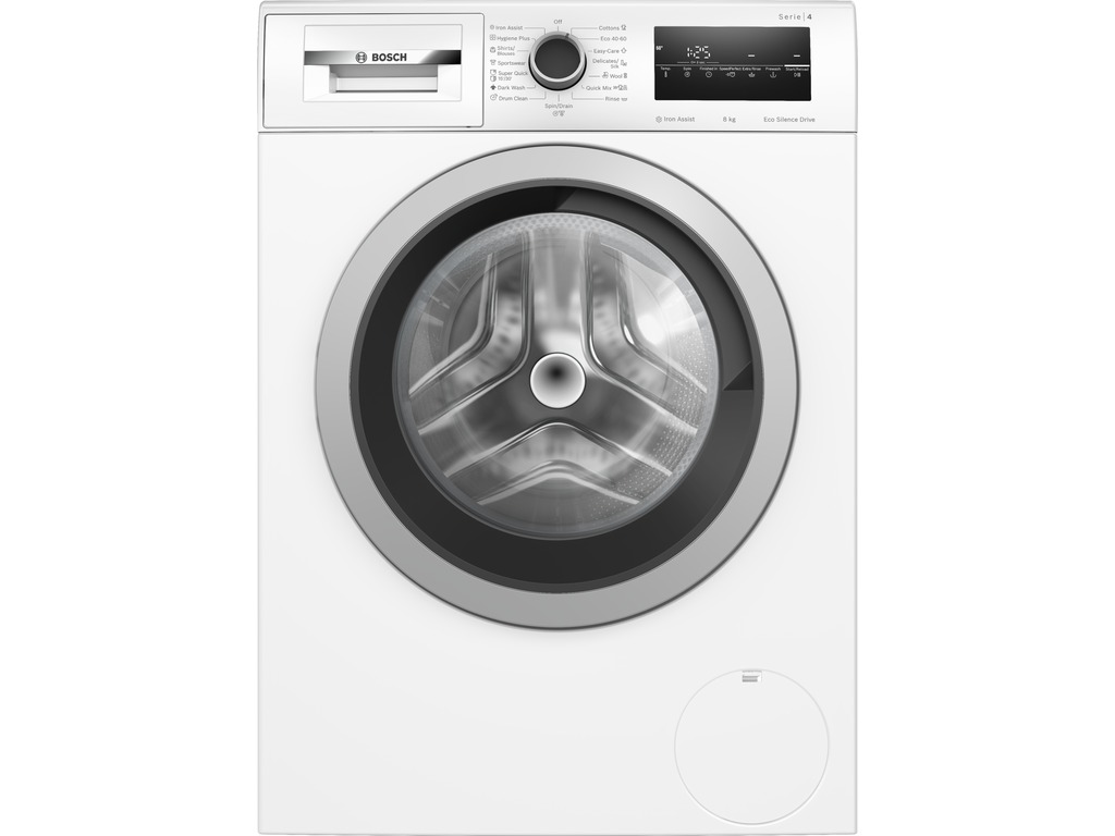 Bosch perilica rublja Serie 4 WAN28266BY bijele boje, kapaciteta 8 kg, sa digitalnim displejom i okruglim vratima