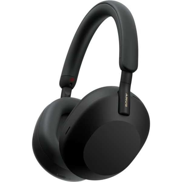 Sony bežične slušalice WH1000X5 Active XM5 na glavi modela, crne boje, sa mekanim jastučićima