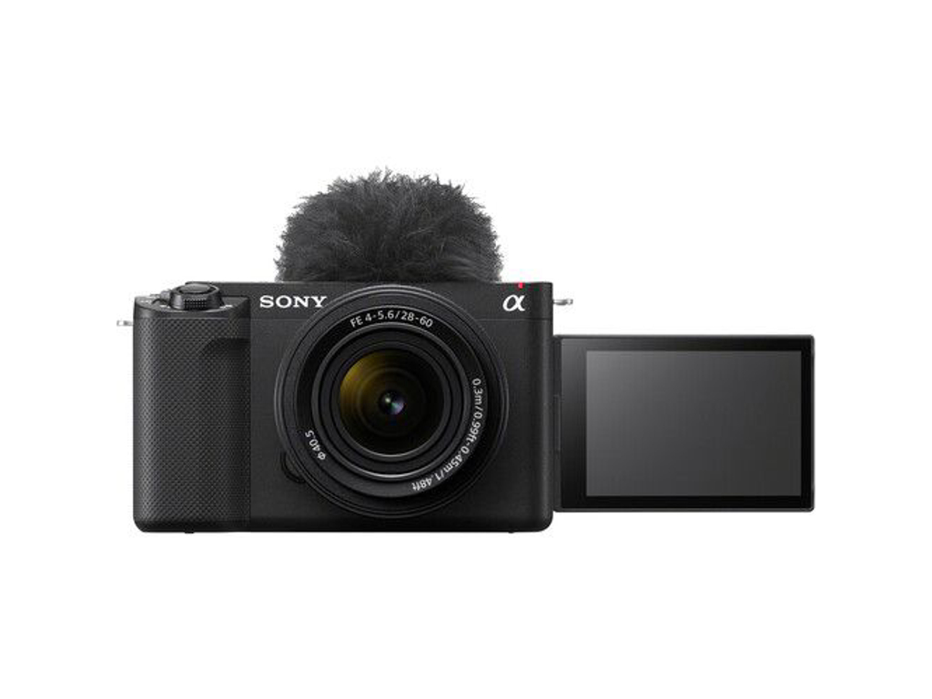 Sony ZV-E1 BODY vlog kamera crne boje na stolu sa objektivom