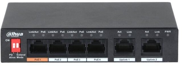 Dahua 6-Port Unmanaged Desktop PoE Switch with 4-Port PoE DH-PFS3006-4ET-60