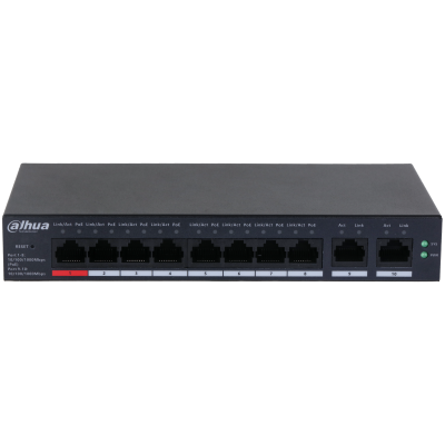 Dahua switch PoE 10-portni (8+2) neuparivi gigabitni CS4010-8GT-110