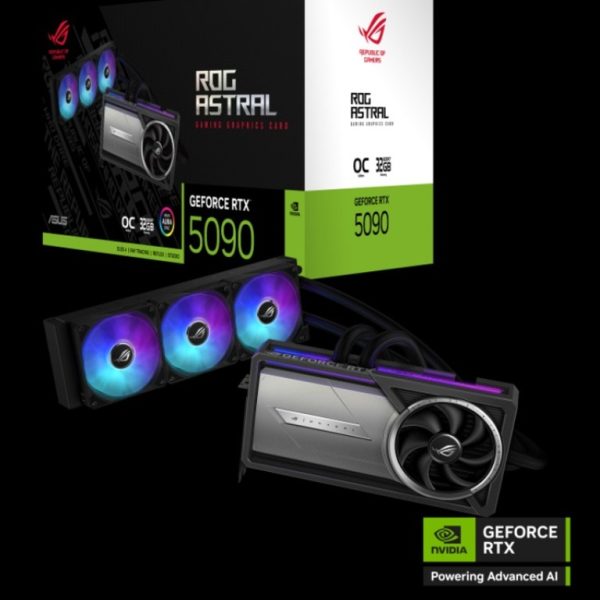 ASUS ROG-ASTRAL-LC-5090 32GB GDDR7 OC, Fluid Force With Liquid Cooler, 512-bit,2xHDMI,3xDP