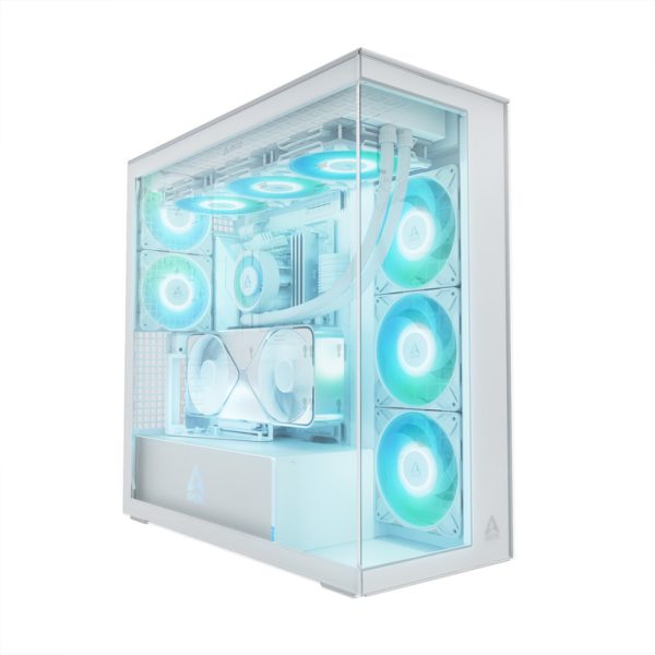 Arctic Xtender VG White Case5xARG fan,E-ATX,Tempered GlassGPU: 482mm, CPU Cooler: 171mm