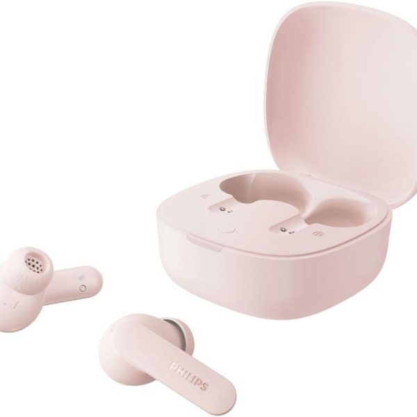 Philips TAT2100PK BT slušalicedo 36h baterija; BT 6.0; IPX4; 4 mikrofona; pogonske jedinice od 10 mm