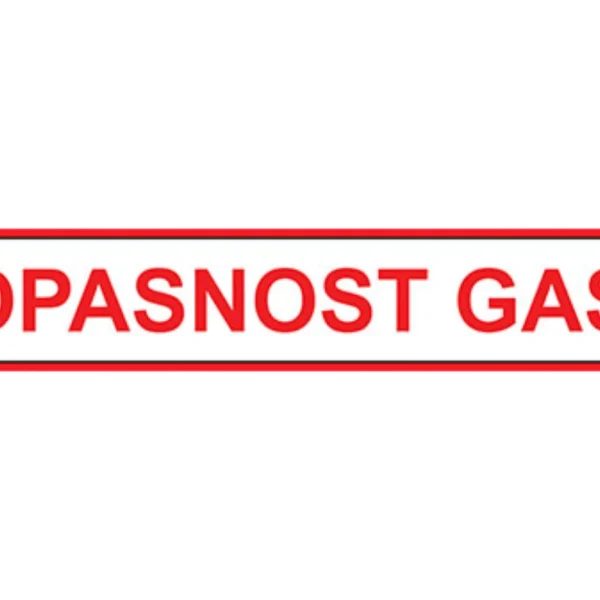 Naljepnica OPASNOST GAS!