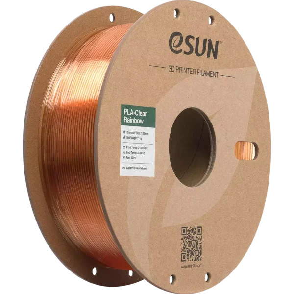 eSUN PLA Clear ŽUTO-ROZA (Rainbow Yellow Pink) 1kg 1.75mm PaperRoll (PLA-CLRB175