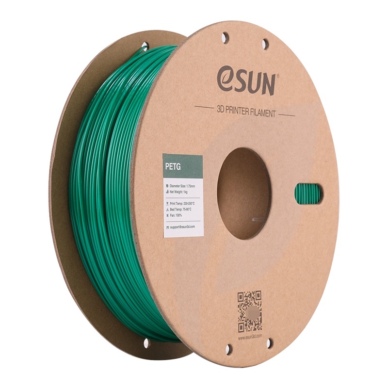eSUN PETG ZELENA (Solid Green) 1kg 1.75mm PaperRoll (PETG-P175SG1)