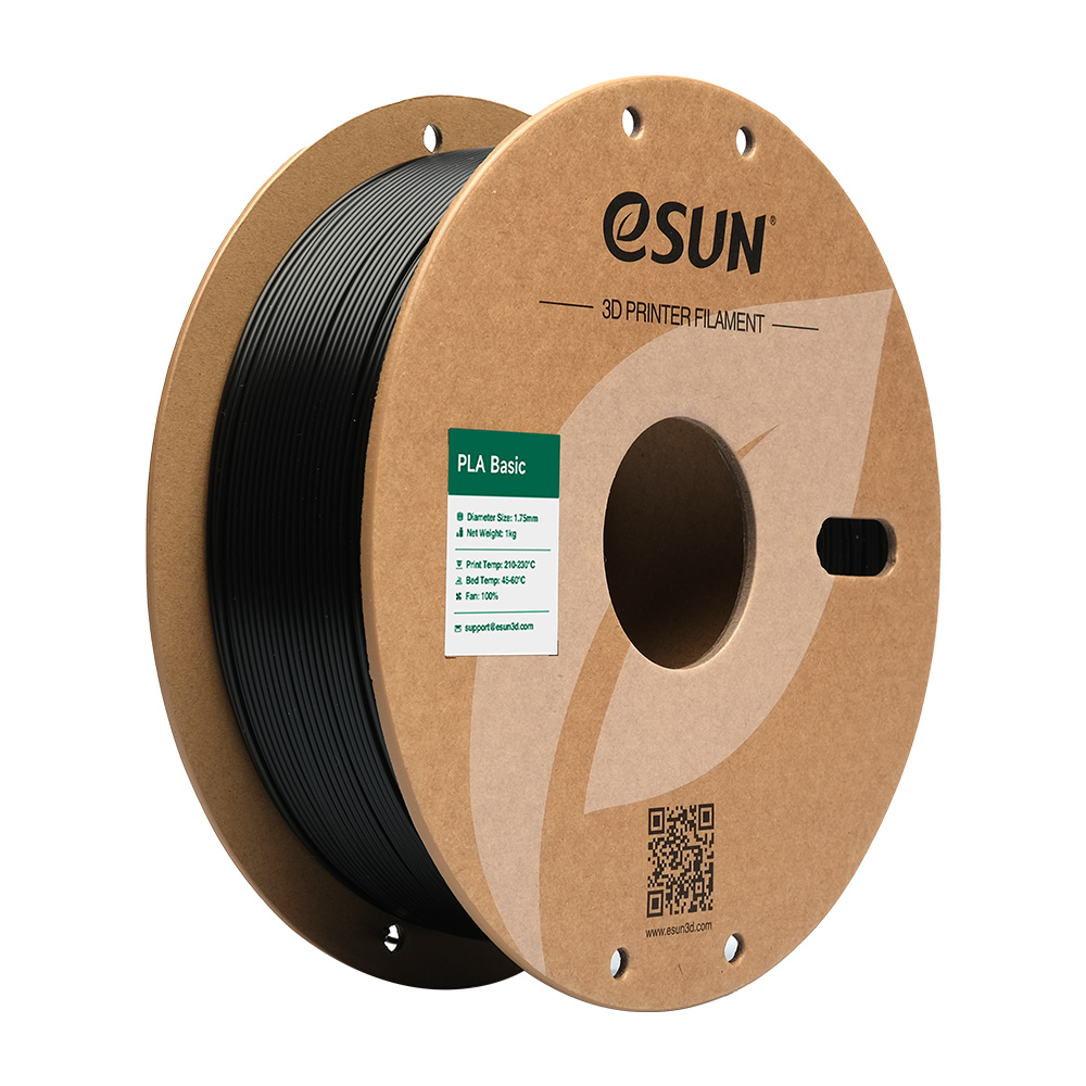 eSUN PLA Basic CRNA (Black) 1kg 1.75mm PaperRoll (PLA-BASIC175B1P1)