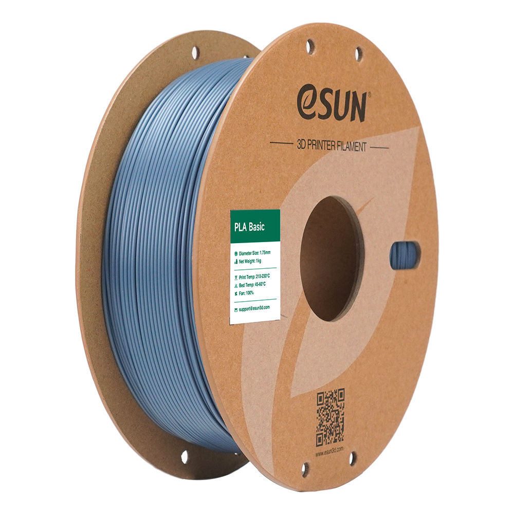 eSUN PLA Basic SIVA (Grey) 1kg 1.75mm PaperRoll (PLA-BASIC175H1P1)