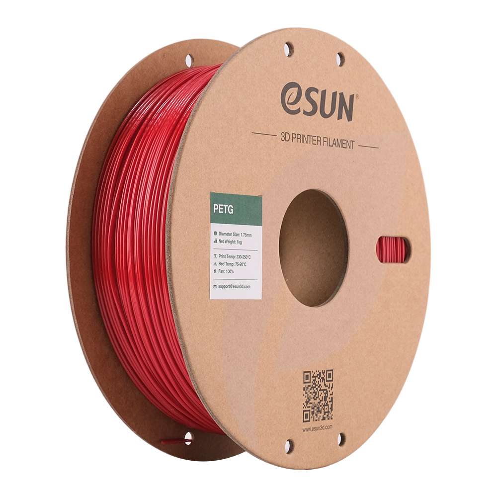 eSUN PETG CRVENA (Fire Engine Red) 1kg 1.75mm PaperRoll (PETG-P175FR1)