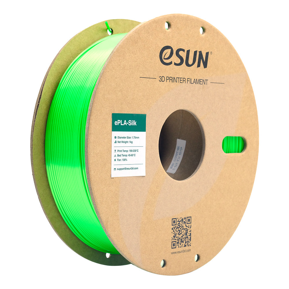 eSUN ePLA Silk ZELENA (Green) 1kg 1.75mm PaperRoll (EPLA-SILK-P175G1)