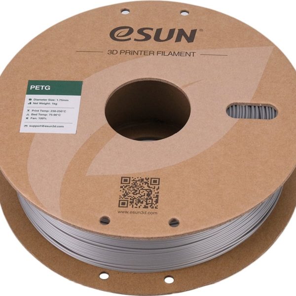 eSUN PETG SREBRNA (Silver) 1kg 1.75mm PaperRoll (PETG175S1P1)