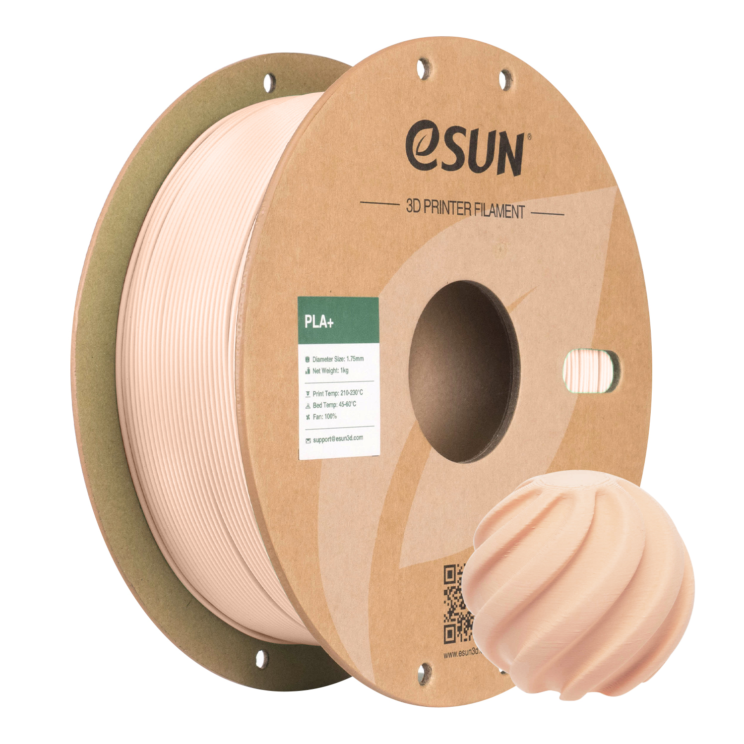 eSUN PLA+ BEŽ (Beige) 1kg 1.75mm PaperRoll (PLA+175O-BG1P1)