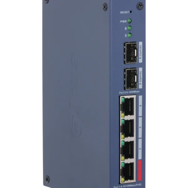 Dahua 6-Port Cloud Managed Hardened Switch with 4-Port PoE CHS4206-4ET-90