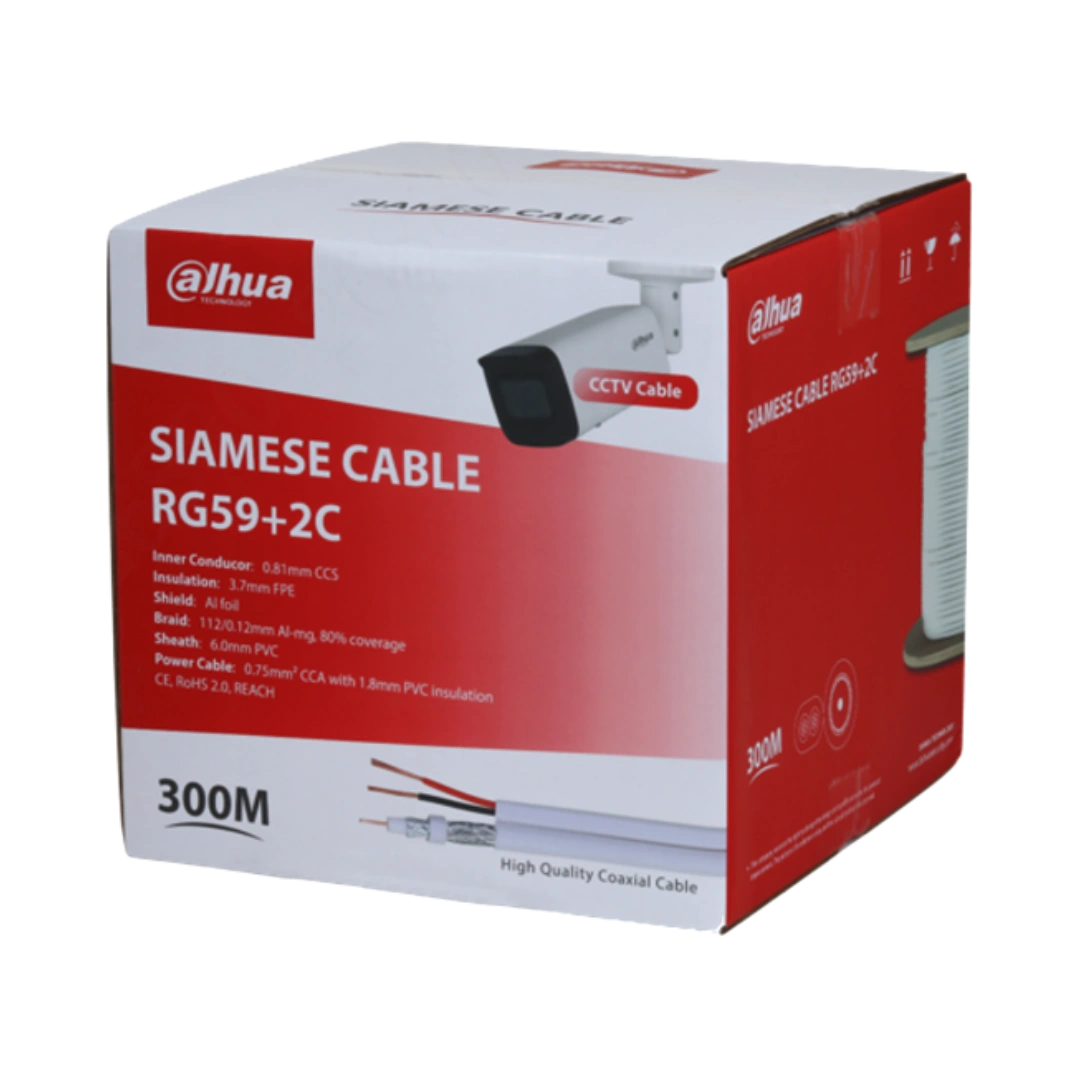 Dahua kabl 100m RG59 coaxial sa napojnim PFM941I-RG59N/21-300-white(36x)