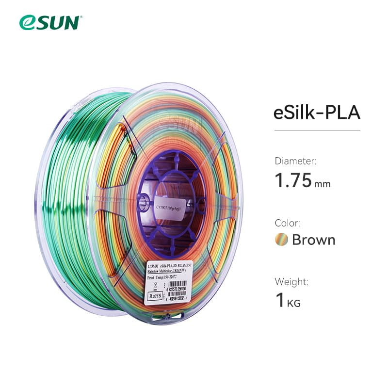 eSUN ePLA Silk RAINBOW (Rainbow) 1kg 1.75mm PaperRoll (EPLA-SILK-P175RB1)