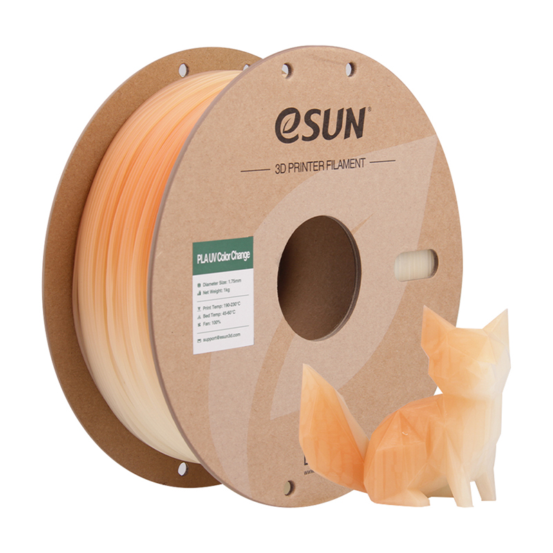 eSUN PLA-UV NARANDŽASTA (Color Change Orange) 1kg 1.75mm PaperRoll (PLA-UV CC175