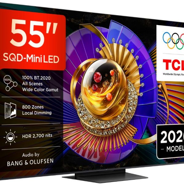 TCL 55"C7L 4K SQD-Mini LED;UHD 144Hz/288Hz FHD Google TV;B&O, 800 zones, 2700 nits