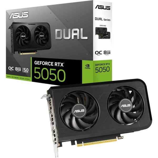 ASUS VGA DUAL-RTX5050-O8G 8GB GDDR6 OC, 128-bit, 3x DP, 1x HDMI
