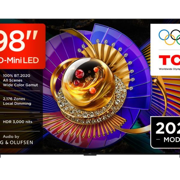 TCL 98"C7L 4K SQD-Mini LED;UHD 144Hz/288Hz FHD Google TV;B&O, 2176 zones, 3000 nits