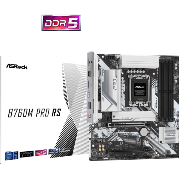 ASROCK MB B760M PRO RSIntel B760, LGA1700, 4xDDR53xM.2, 4xSATA, RAID, HDMI, DP, mATX