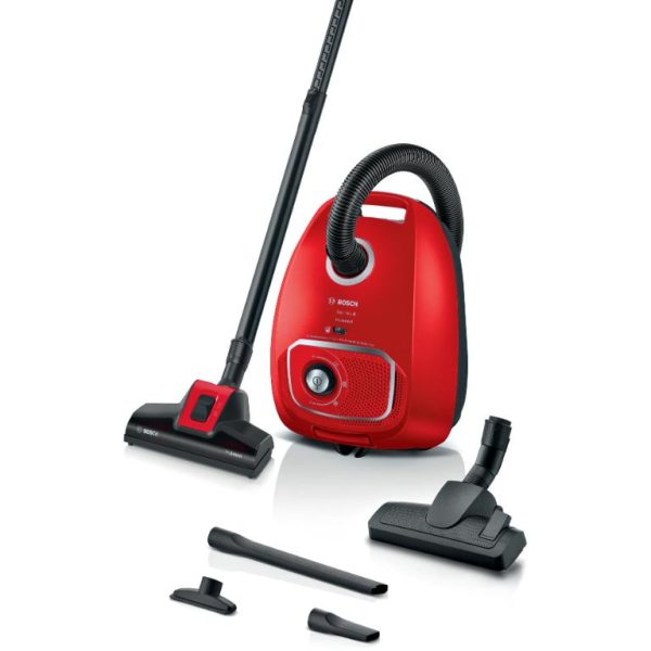 BOSCH Usisivač s vrećicom Serie 4|, PRO ANIMAL,Crveni, Operativni raspon 11m