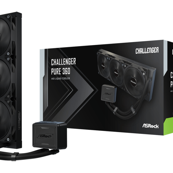 ASROCK 360 AIO BlackCPU Liquid Cooler, Challenger1851, 1700, AM4, AM5