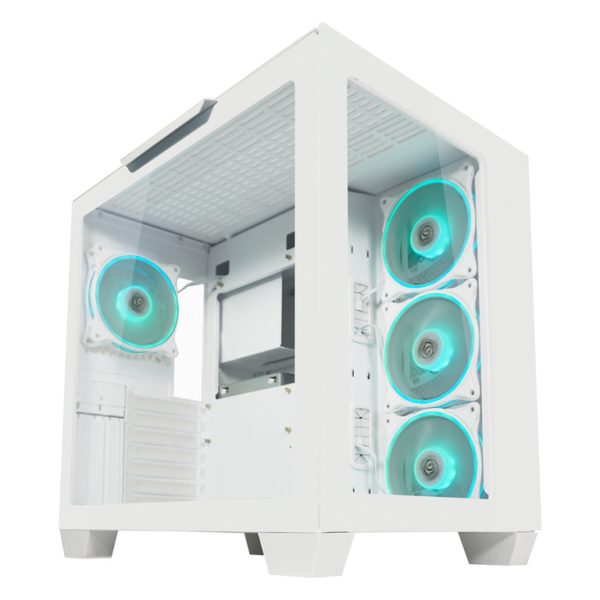LC-Power Case Gaming 807W Midi-ATX, white, HD Audio, 4x 120mm ARGB fan, 1x USB-C