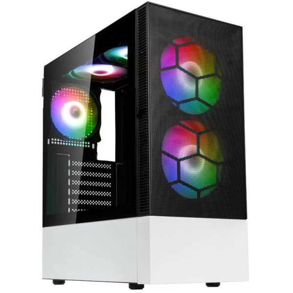 Kolink Observatory MX Mesh ARGB, Mid-tower, ATX 5x ARGB Fans, Black/White