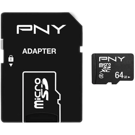 PNY MicroSD Performance Plus Memory Card 64GB A1 Class10