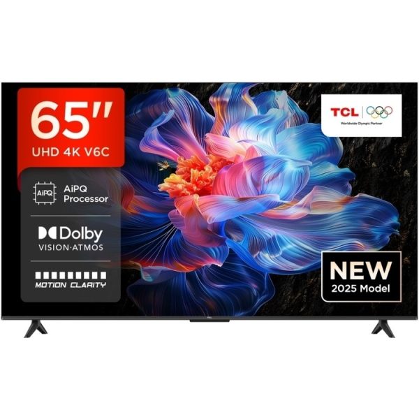 TCL 65"V6C 4K TV Google OSHDR10 HVA Panel Motion ClarityDolby Audio; AiPQ Processor;