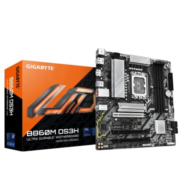 Gigabyte MB B860 DS3H LGA1851;4xDDR5; 2xM.2; 4xSATA 8xUSB; 1xHDMI, 2xDP; USB Type-C, mATX;