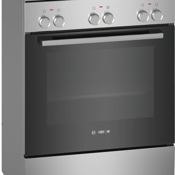 BOSCH električni štednjak Serie 2|, A, 66L,ravna ploča INOX, 7 programa, 3D HotAir,