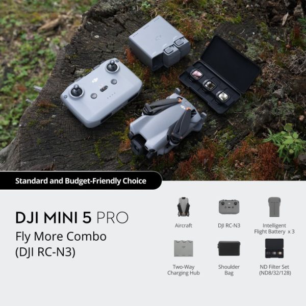 DJI Mini 5 PRO FMC (DJI RC N3)dron, 1-inch senzor,snimak 4k,ActivTrack,do 36min let,Med-Tele mod