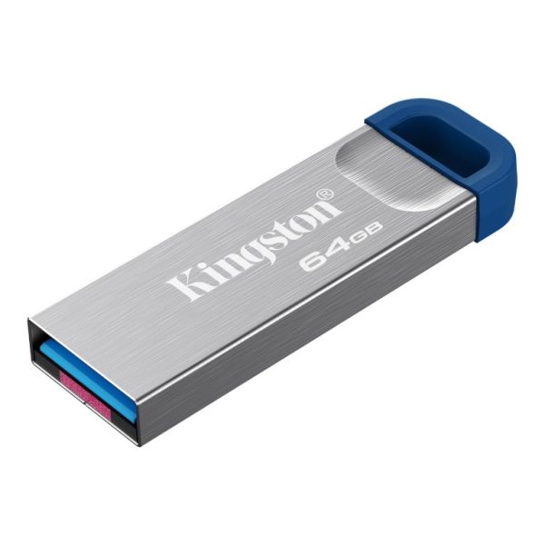 Kingston FD 64GB DTKN USB3.2 DataTraveler Kyson Stylish Capless Metal Case,220MB/s read
