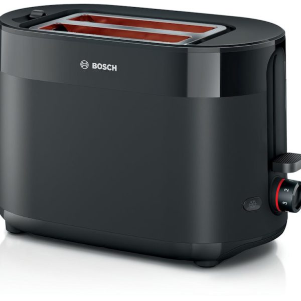 BOSCH Toster MyMoment TAT2M123, Crna, Dvije kriške, Snaga  800-950 W