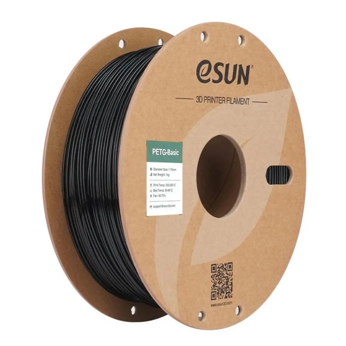 eSUN PETG Basic CRNA (Black) 1kg 1.75mm PaperRoll (PETG-BASIC175B1P1)